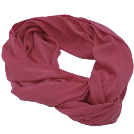 SCHLAUCHSCHAL LOOP SEIDENJERSEY 100% reine Seide rosa