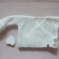 Wickeljacke Alp Baby Weiß in Größe 62/68