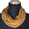 SCHLAUCHSCHAL LOOP SEIDENJERSEY 100% reine Seide goldbraun