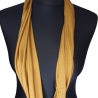 SCHLAUCHSCHAL LOOP SEIDENJERSEY 100% reine Seide goldbraun