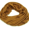 SCHLAUCHSCHAL LOOP SEIDENJERSEY 100% reine Seide goldbraun