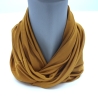 SCHLAUCHSCHAL LOOP SEIDENJERSEY 100% reine Seide goldbraun