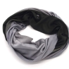 SCHLAUCHSCHAL LOOP SEIDENJERSEY 100% Seide Unikat schwarz-grau
