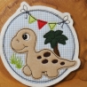 Applikation Dino Button, Patch, Aufnäher, Applikation 