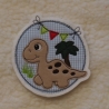 Applikation Dino Button, Patch, Aufnäher, Applikation 