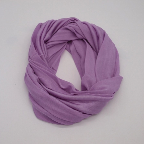 SCHLAUCHSCHAL LOOP SEIDENJERSEY 100% reine Seide lavendel