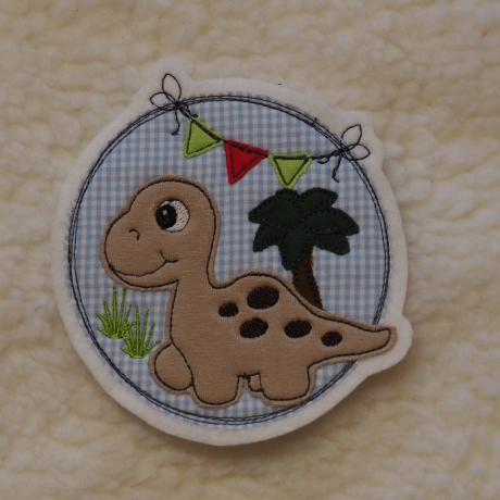 Applikation Dino Button, Patch, Aufnäher, Applikation 
