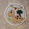 Applikation Dino Button, Patch, Aufnäher, Applikation 