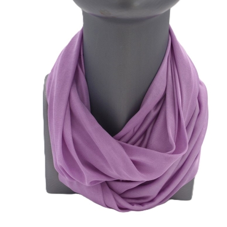 SCHLAUCHSCHAL LOOP SEIDENJERSEY 100% reine Seide lavendel