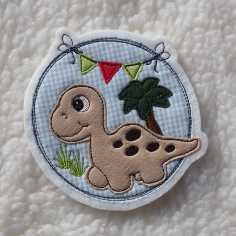 Applikation Dino Button, Patch, Aufnäher, Applikation 
