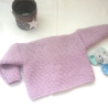 Baby Strickjacke Wolle in Rosa und Größe 62/68
