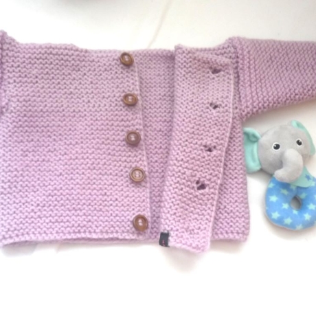  Strickjacke Baby in Rosa und der Größe 62/68