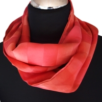 Loopschal Schlauchschal Seide Satin Unikat handbemalt exclusiv 