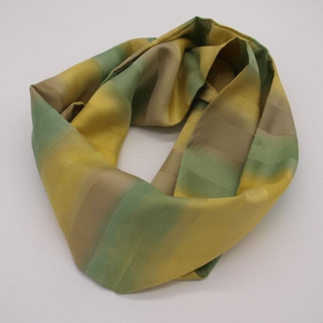Loopschal Schlauchschal Seide Satin Unikat handbemalt exclusiv