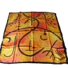 Seidentuch 110x110cm handbemalt Unikat Seide Crepe Satin 12.5