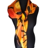 Seidentuch 110x110cm handbemalt Unikat Seide Crepe Satin 12.5
