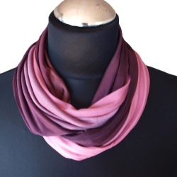 SCHLAUCHSCHAL LOOP SEIDENJERSEY 100% Seide Unikat rosa-taupe