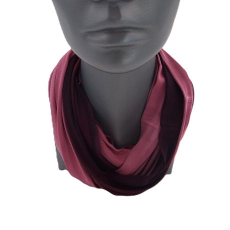 SCHLAUCHSCHAL LOOP SEIDENJERSEY 100% Seide Unikat rosa-taupe