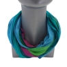 SCHLAUCHSCHAL LOOP SEIDENJERSEY 100% Seide Unikat blau-grün