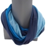 SCHLAUCHSCHAL LOOP SEIDENJERSEY 100% Seide Unikat blau