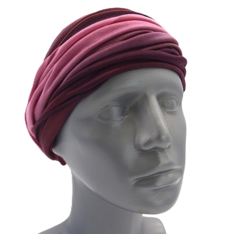 SCHLAUCHSCHAL LOOP SEIDENJERSEY 100% Seide Unikat rosa-taupe