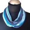 SCHLAUCHSCHAL LOOP SEIDENJERSEY 100% Seide Unikat blau