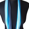 SCHLAUCHSCHAL LOOP SEIDENJERSEY 100% Seide Unikat blau