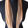 SCHLAUCHSCHAL LOOP SEIDENJERSEY 100% Seide Unikat beige-braun