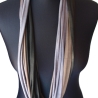SCHLAUCHSCHAL LOOP SEIDENJERSEY 100% Seide Unikat braun-schwarz