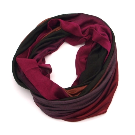 SCHLAUCHSCHAL LOOP SEIDENJERSEY 100% Seide Unikat bordeaux