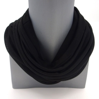 SCHLAUCHSCHAL LOOP SEIDENJERSEY 100% reine Seide schwarz