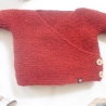 Strickjacke Baby Bio Rot in der Größe 62/68