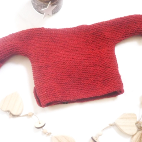 Strickjacke Baby Bio Rot in der Größe 62/68