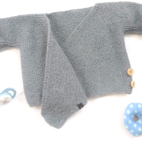 Wickeljacke Baby in Mineralblau und der Größe 62/68