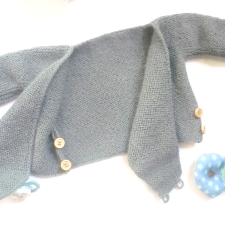 Wickeljacke Baby in Mineralblau und der Größe 62/68