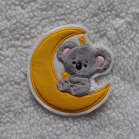 Koala mit Mond Applikation Aufnäher