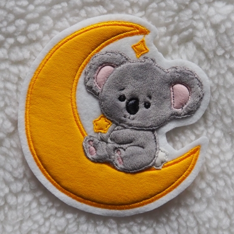 Koala mit Mond Applikation Aufnäher