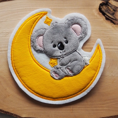 Koala mit Mond Applikation Aufnäher
