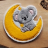 Koala mit Mond Applikation Aufnäher