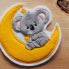 Koala mit Mond Applikation Aufnäher