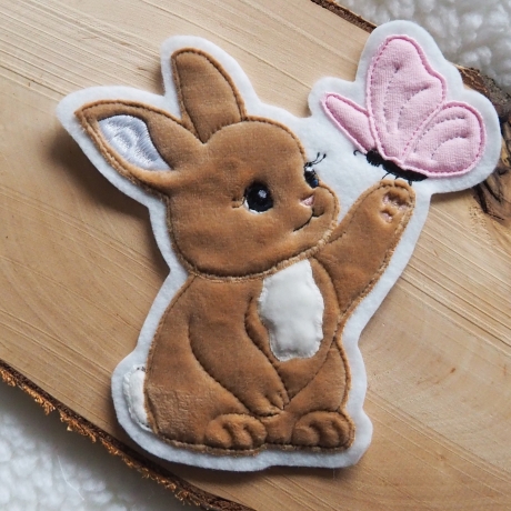 Hase Häschen Applikation Aufnäher oder Aufbügeln