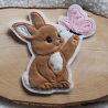 Hase Häschen Applikation Aufnäher oder Aufbügeln