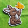 Hase Häschen Applikation Aufnäher oder Aufbügeln