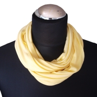 SCHLAUCHSCHAL LOOP SEIDENJERSEY 100% reine Seide gelb