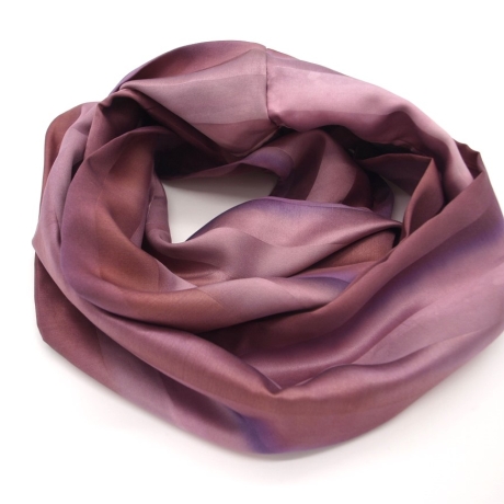 Loopschal Schlauchschal Seide Satin Unikat handbemalt exclusiv 