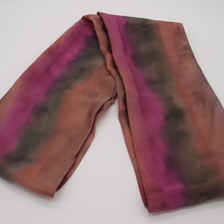 Loopschal Schlauchschal Seide Satin Unikat handbemalt exclusiv 