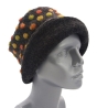 Unikat Hut Mütze Walkstoff Walk gefüttert handgefertigt bunt