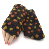 Armstulpen Pulswärmer Stulpen mit Spitze Musterwalk Walk bunt