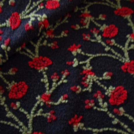 Musterwalk Kochwolle ital.Walkstoff mit erhabenem Muster Walklode