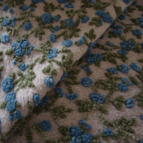 Musterwalk Kochwolle ital.Walkstoff mit erhabenem Muster Walklode